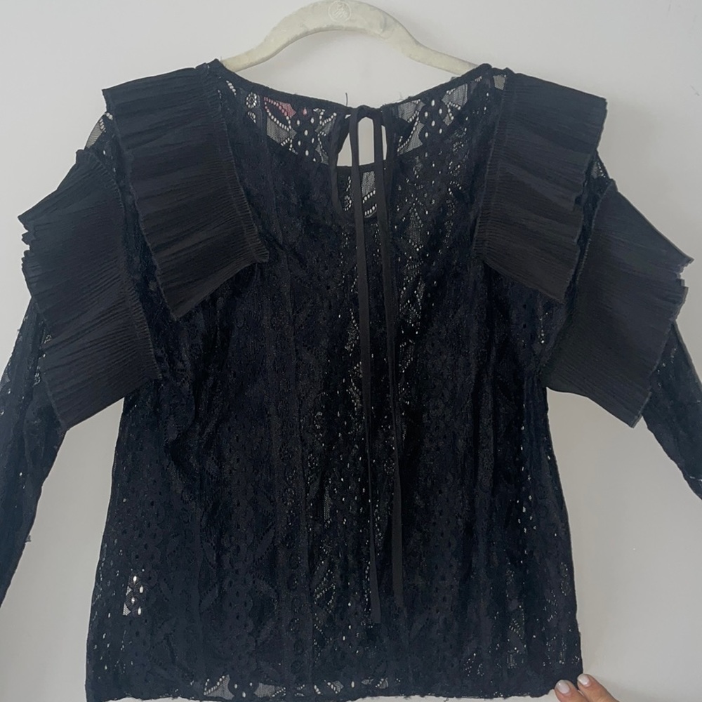Black lace blouse - Picture 2 of 2